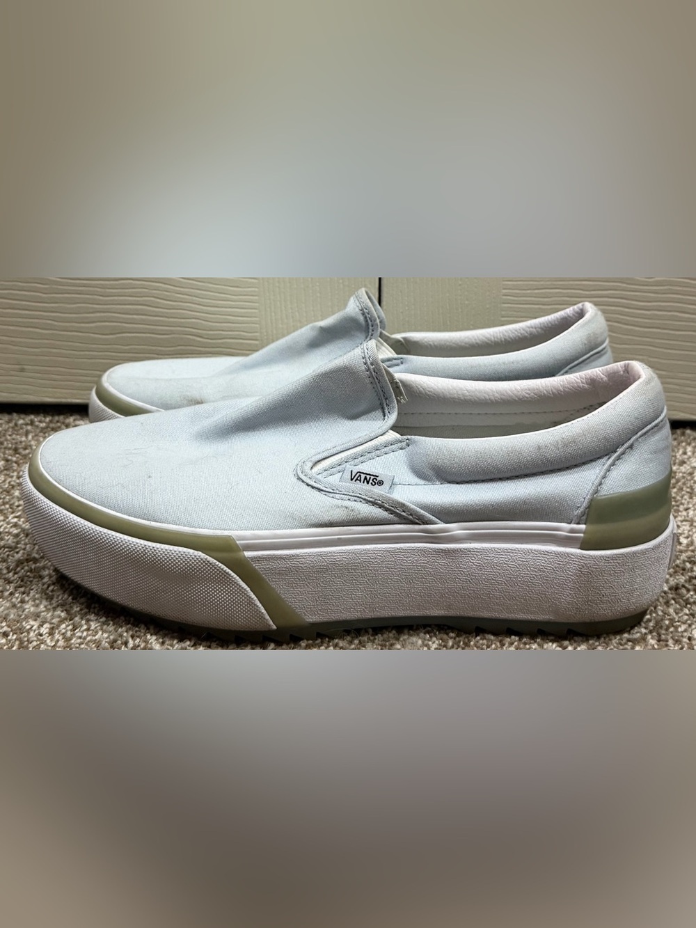 Vans Slip On Stacked Platform Pastel Ballad Blue Size US 8 Men/9.5 Women